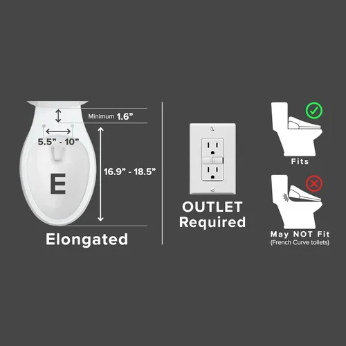 Miniatura 14 de SmartBidet SB-2600 - Asiento para bidé eléctrico con mando a distancia, con calefacción electrónica, secadora de aire caliente y función de lavado