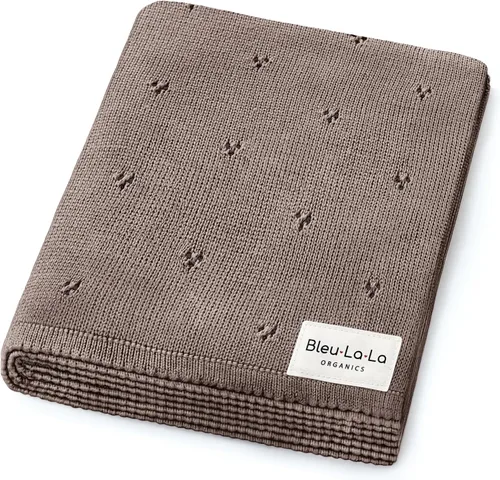Miniatura 19 de Heritage Knit Manta Envolvente de Recepción de Algodón Orgánico para Niñas - Manta Envolvente Edredón de Punto de Algodón Orgánico de Lujo 100% 04