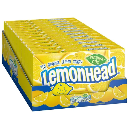 Lemonhead Caramelos de limón duro, cajas de dulces de cine de 5 onzas (paquete de 12)