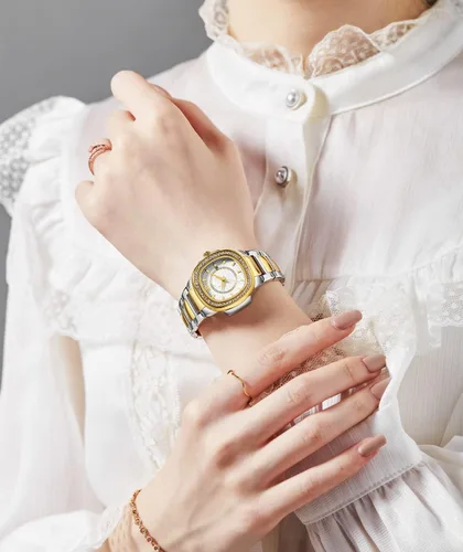Miniatura 2 de Relojes de mujer Moda Cuadrado Dial Acero Inoxidable Impermeable Fecha Diamante Damas Vestido Relojes de Pulsera
