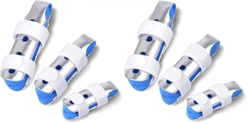 Miniatura 8 de Sopito - Férula para dedos, 3 piezas, soporte para dedos, estabilizador para dedos fracturados, enderezar nudillos con artritis, inmovilización, azul