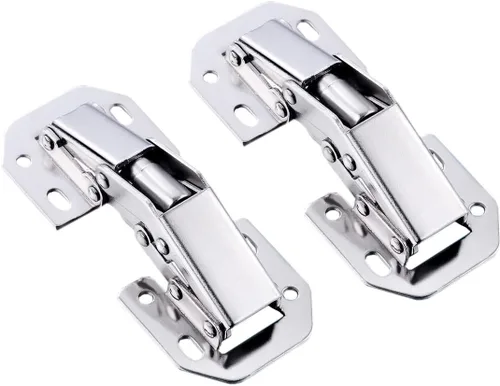 QRity 2X Paquete de Bisagras para Puerta de Gabinete de Cocina Bisagras Ocultas para Puerta de Armario - Sin Ranura Requerida - Fácil de Instalar