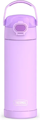 Miniatura 13 de THERMOS FUNTAINER Botella de acero inoxidable con aislamiento al vacío de 16 onzas con tapa ancha de canalón, Rosa Neón