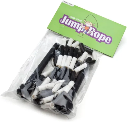 Miniatura 5 de K-Roo Sports Jump Rope con segmentación de cuentas de plástico Negro/Blanco