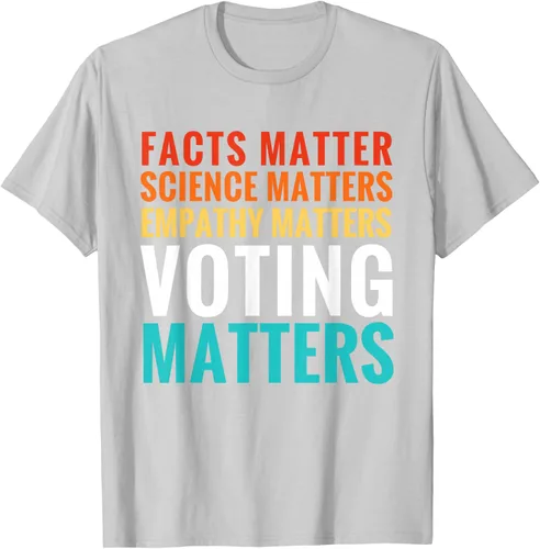 Miniatura 49 de Facts Matter Science Matters Voting Matters - Camiseta demócrata liberal, Negro, S