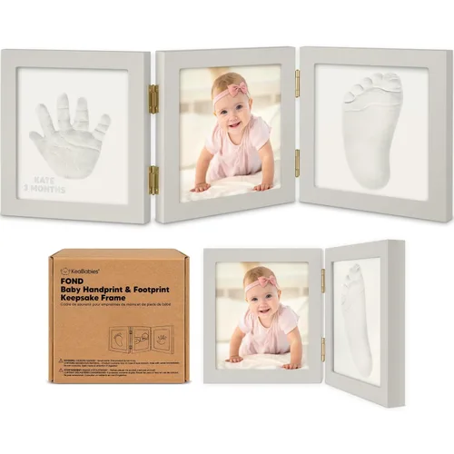 Miniatura 11 de Kit de huellas de mano y huellas de bebé sin tinta para recién nacido - Kit de huellas de bebé, marco de recuerdo para guardería de recién nacido