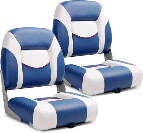 Miniatura 9 de NORTHCAPTAIN T1 Deluxe Asiento plegable para barco con respaldo bajo, tornillos de acero inoxidable incluidos