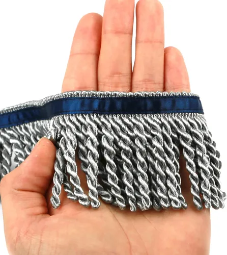 Ribete de Flecos de Lingotes y Adornos 5/10 Yardas X 2.5 Pulgadas de Tela para Costura DIY Decoración para Ropa Flecos Hebreos Dorados con Cinta