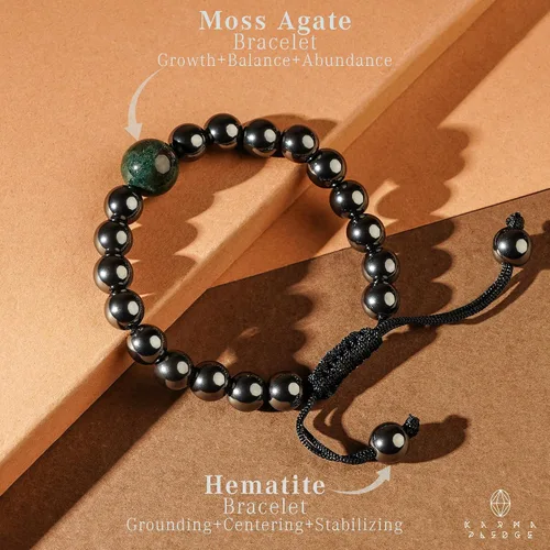Miniatura 81 de Pulseras de cristal curativo para mujeres y hombres, espiritual, energía positiva y equilibrio, pulseras de cuentas de cristal natural hechas a mano