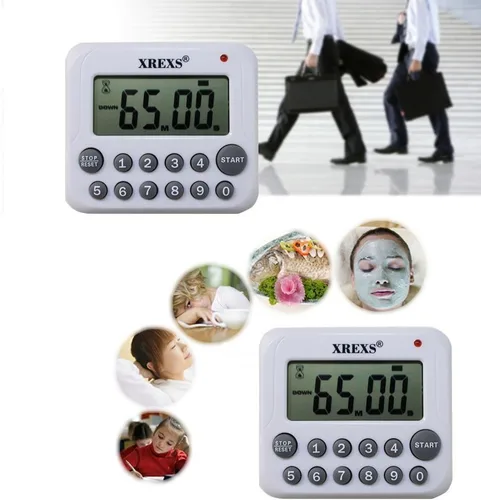 Miniatura 6 de XREXS Temporizador digital de cocina, con pantalla LCD grande. Temporizador de cuenta regresiva. Temporizador de cocina con alarma fuerte, con parte