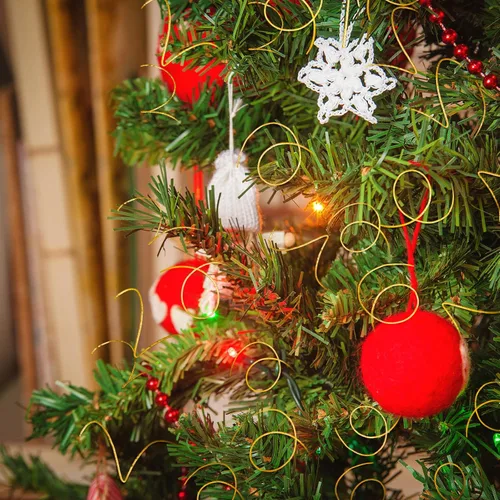 Miniatura 6 de Syhood 60 tallos de ramas rizadas doradas de Navidad con purpurina para jarrón, ramas de sauce rizado con purpurina para Navidad, ramas para árbol
