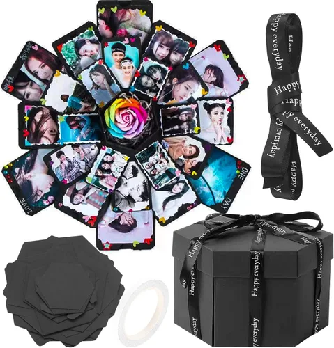 Set de regalo explosivo, álbum de fotos DIY, caja sorpresa de amor explosiva, caja de regalo emergente creativa para parejas, día de la madre, boda,