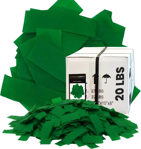 Miniatura 38 de Ultimate Confetti, Confeti Biodegradable Azul Bebé - Confeti de Papel de Seda Rectangular Revoloteante para Uso en Cañones y Lanzadores – Confeti