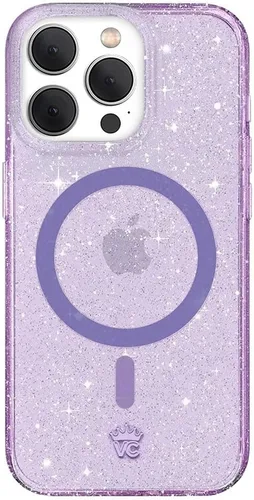 Miniatura 102 de VELVET CAVIAR Funda para iPhone 15 Pro, compatible con MagSafe, probada en caídas de 10 pies, estampado de leopardo y amatista púrpura