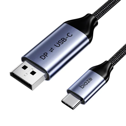 Miniatura 8 de Cable USB C a DisplayPort 1.4 8K @60Hz 4K @240Hz, Thunderbolt 4/3 unidireccional a DisplayPort, cable USB C a DP de 32.4 Gbps para iPhone 15/16