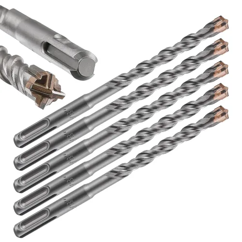 Miniatura 29 de Wensilon Kit de brocas para hormigón de 8 pulgadas, material de carburo de doble rosca de tipo cruzado, adecuado para hormigón, ladrillo, paredes