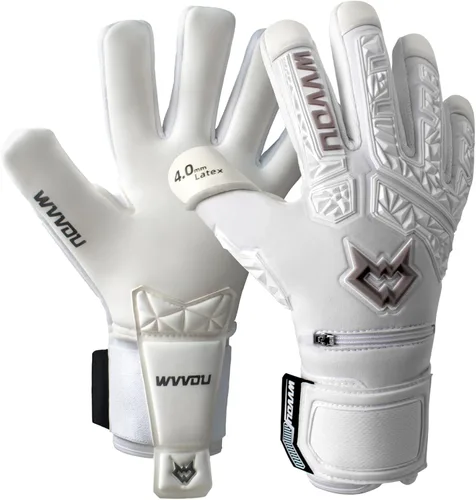 Miniatura 10 de WVVOU Guantes de portero de fútbol para adultos y jóvenes, guantes de portero de alto rendimiento con 5 protectores de dedos desmontables, guantes