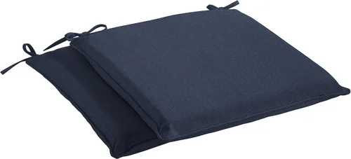 Miniatura 7 de Sorra Home Sunbrella - Juego de almohadillas para silla con cable para interiores y exteriores, 19 x 16 x 2 pulgadas, color plata fundida, 2