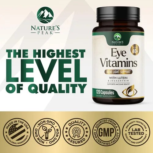 Miniatura 4 de Vitaminas para los ojos – Vitamina de salud ocular de 3 veces fuerza con luteína y zeaxantina – Visión Salud Macular y Ojos Secos Apoyo con Zinc