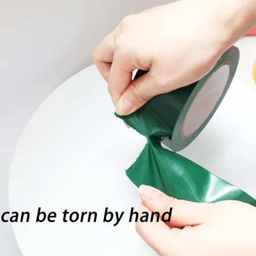 Miniatura 3 de QILIMA Cinta adhesiva verde oscuro, tela impermeable para conductos, cinta adhesiva de grado profesional para fotógrafos, reparaciones, bricolaje