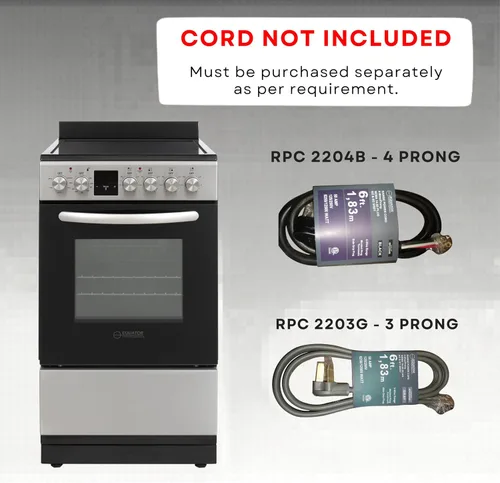 Miniatura 3 de Equator - Cocina eléctrica de 20 pulgadas con horno de convección y freidora de aire, 4 quemadores de cerámica, diseño compatible con ADA, estufa