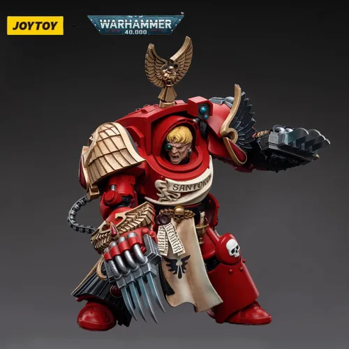 Miniatura 4 de JOYTOY 1/18 Warhammer 40,000 Figura de acción Blood Angels Capitán con pistola Inferno y colección Power Fist Modelo Pre-Order