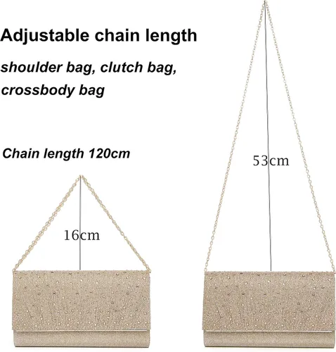 Miniatura 5 de MUDUO Monederos de mano con diamantes de imitación para mujer, monederos y bolsos formales de boda, fiesta, graduación, bolsas de dinero, regalo