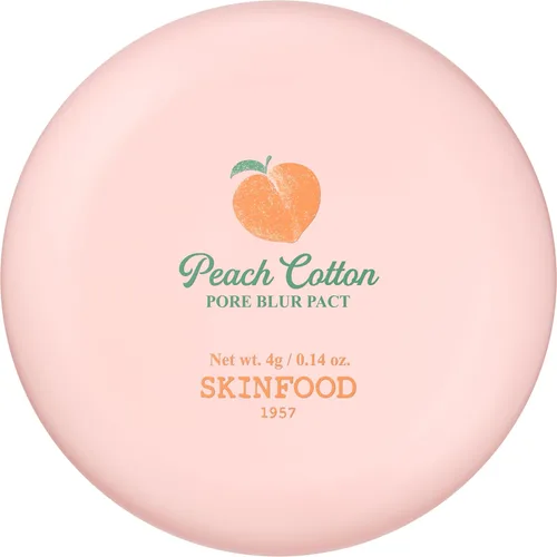 Miniatura 6 de SKINFOOD Polvo de algodón de durazno multiacabado 0.53 oz – Polvo sedoso de control de sebo con extracto y calamina para piel grasa, relleno