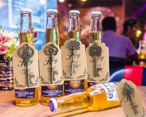 Miniatura 4 de 50 piezas de abrebotellas con llave de esqueleto, recuerdos de fiesta de despedida de soltera, recuerdos para invitados a granel, regalo de recuerdo