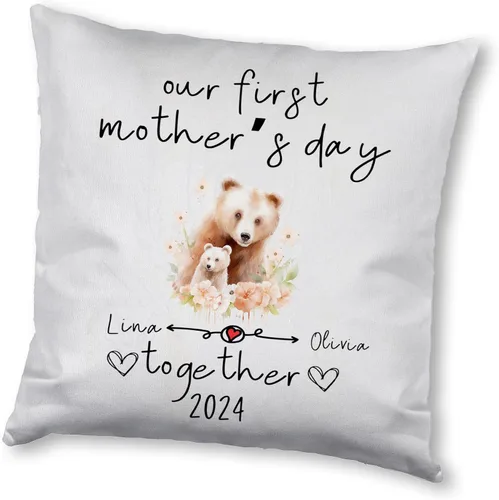 Miniatura 17 de Mother's Day Bear, Personalised Pillow Case Decor for Home, Present for Mom, Grandmother, for Her