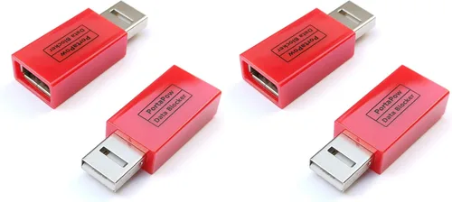 Miniatura 3 de PortaPow Bloqueador de datos USB (blanco, paquete de 2) - Protege contra el juice jacking