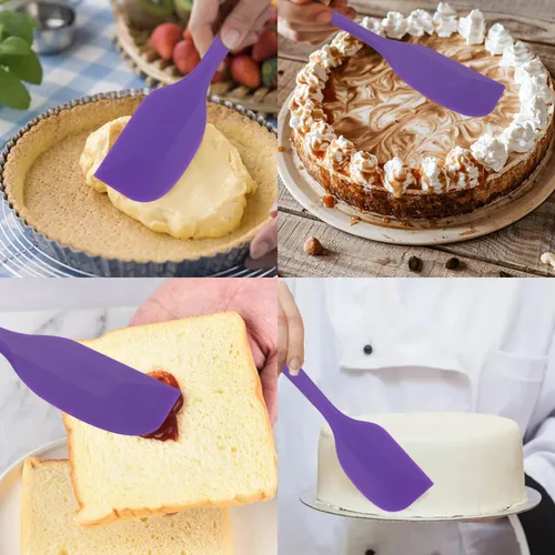 Miniatura 2 de Juego de espátulas de silicona, espátula de cuchara de goma, espátula resistente al calor, diseño de una pieza, espátula sin costuras, espátula