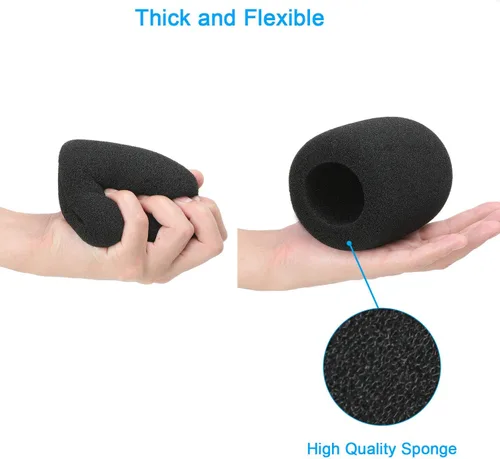 Miniatura 4 de Wave 1 Pop Filter - Cubierta de espuma para parabrisas de micrófono profesional compatible con micrófono condensador USB Elgato Wave para reducir