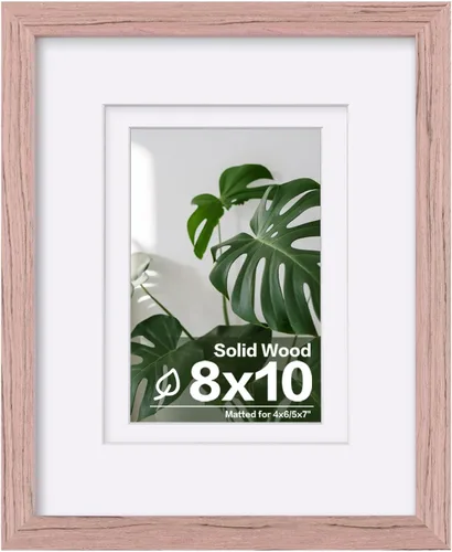 Miniatura 236 de Egofine - Portarretratos de 4 x 6 pulgadas, de madera maciza con plexiglás, para fotos de 3.5 x 5 con paspartú o de 4 x 6 sin paspartú, para colocar