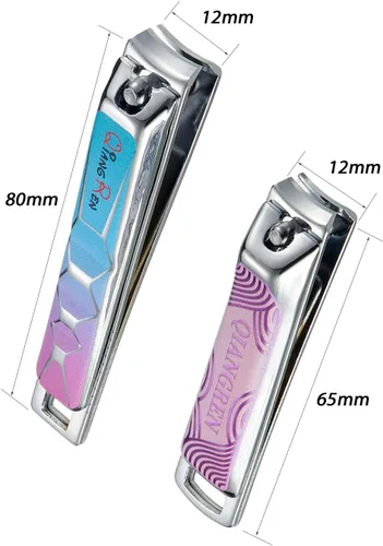 Miniatura 5 de Juego de cortaúñas súper afilado y fuerte, cortaúñas de uñas y pies de acero inoxidable fuerte para mujeres u hombres (estilo 2)