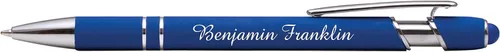 Miniatura 3 de ExpressDesigns™ - Bolígrafos personalizados premium con lápiz óptico Ráfaga de color Bolígrafos personalizados con nombre impreso de metal suave