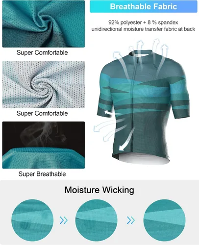 Miniatura 2 de INBIKE Maillot de ciclismo Pro Race Fit Bike Bike Bike Camisa Hombres Top Ligero Reflectante Secado Rápido