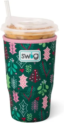 Miniatura 47 de Swig Life Coolie de Taza Helada Mediana, Funda Aislante de Taza de Café Helado de Halloween de 22oz con Asa, Coolie Aislado de Neopreno Mantiene