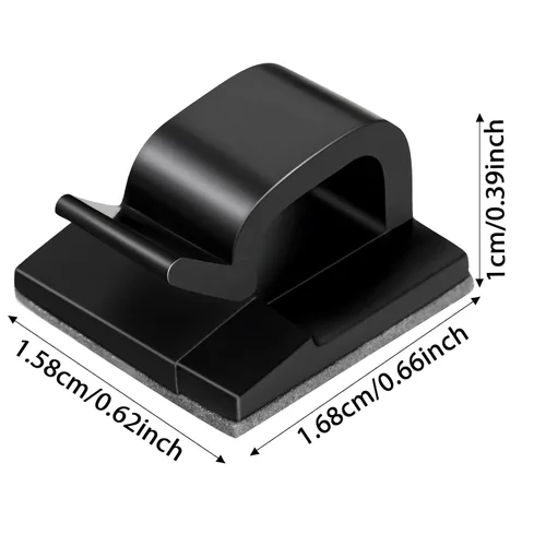Miniatura 2 de Maitys 60 Piezas Clips de Cable para Exterior Ganchos Adhesivos de Navidad Organizador de Cables Clips de Luz para Alambre Ocultador de Cables