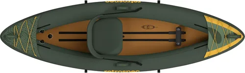 Miniatura 6 de Retrospec Coaster Kayak inflable individual y tándem para adultos, capacidad de peso de 220 y 440 lb, liviano con remo y bomba Abeto salvaje