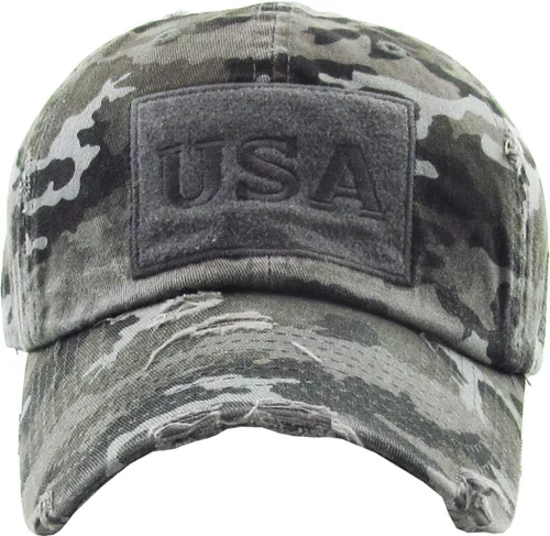 Miniatura 258 de KBETHOS Tactical Operator Collection USA Fishing Mesh Ballcap Flag Patch America Outdoors Trucker Baseball Cap