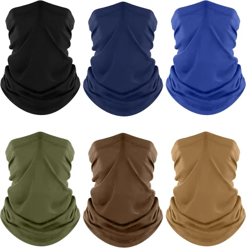 Miniatura 32 de Fuinloth Polaina para el cuello, paquete de 6 unidades de máscara facial con protección UV refrescante para hombres y mujeres