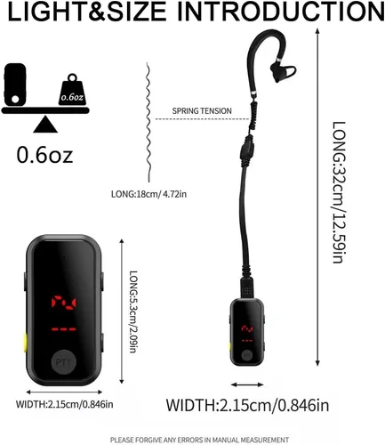 Miniatura 5 de Super Mini Walkie Talkies Pro con impermeable, radio bidireccional con auriculares para adultos, al aire libre, senderismo, béisbol, restaurante