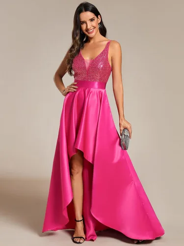 Miniatura 3 de Ever-Pretty Vestido de fiesta largo con cuello en V para mujer, 0667
