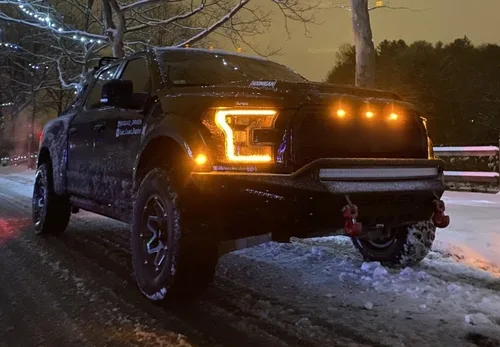 Miniatura 5 de iJDMTOY 3 luces LED ámbar de lente transparente compatibles con Ford Raptor 2010-14 y 17-20 (alimentado por 36 piezas de luces LED SMD)