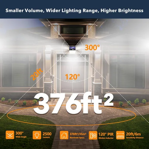Miniatura 3 de Luces solares para exteriores con sensor de movimiento - Lámparas solares con detector de movimiento para exteriores, 238 LED con iluminación