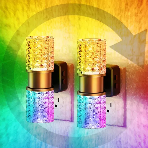 Miniatura 19 de JandCase Luz de Noche LED, Luces Nocturnas Regulables Enchufables en la Pared, Luz Nocturna Moderna con Sensor de Luz Automático de Encender/Apagar