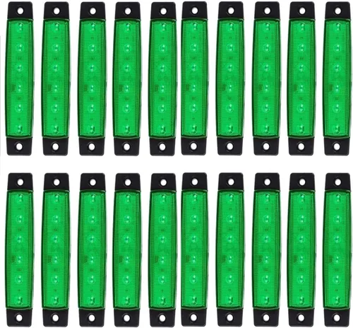 Miniatura 8 de Luces LED azules de marcador lateral, (paquete de 20) 6 LED 2835 SMD lámparas de liquidación para camión, remolque, caravana, camioneta, tractor, 20
