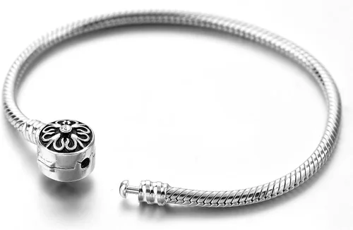 Miniatura 4 de Long Way Pulsera de plata de ley 925 con cadena de serpiente para adolescentes y mujeres