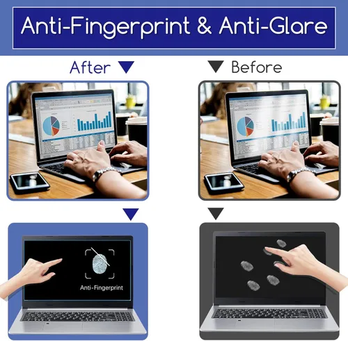 Miniatura 8 de KEANBOLL Paquete de 2 protectores de pantalla con bloqueo de luz azul para portátil ASUS ZenBook S 14 (UX5406), antideslumbrante y antihuellas